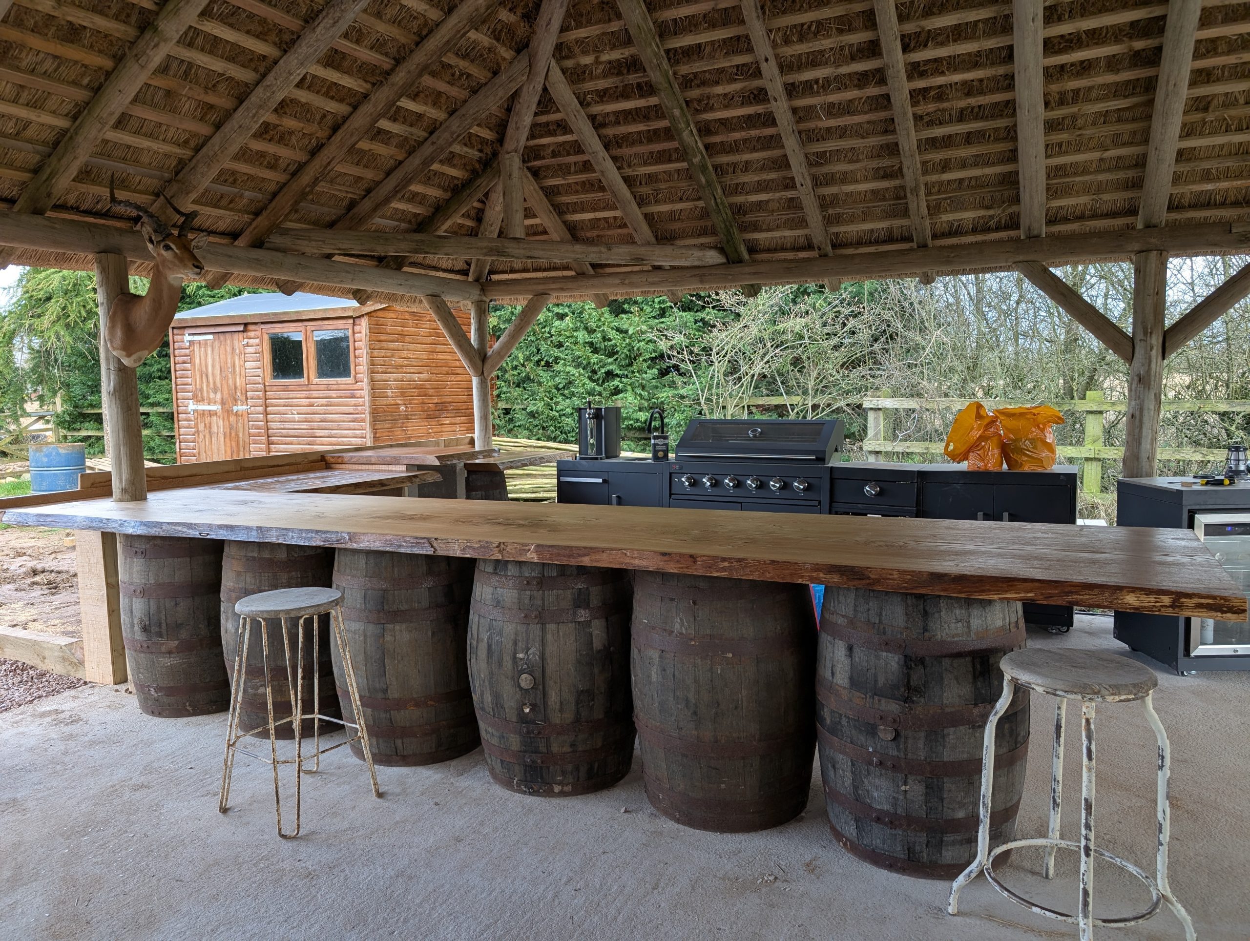Bespoke architectural oak timber framing for commercial interiors